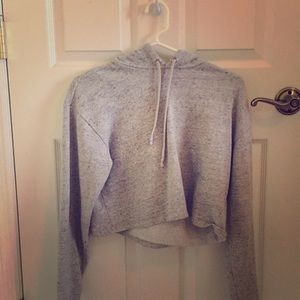 H&M cropped gray hoodie